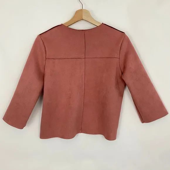 Zara Womens Salmon Pink Top Size M - Picture 2 of 5